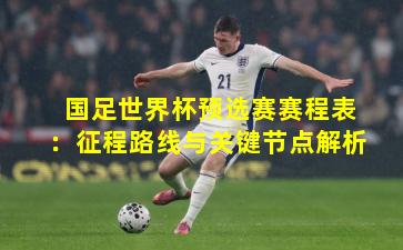 国足世界杯预选赛赛程表：征程路线与关键节点解析
